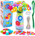 Colorful Buttons and Felt Flower Kit Vase Arts Toy Craft Project G23070