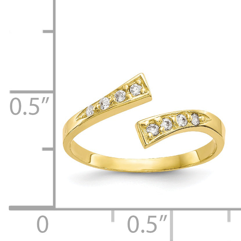 10k Yellow Gold CZ Toe Ring C337
