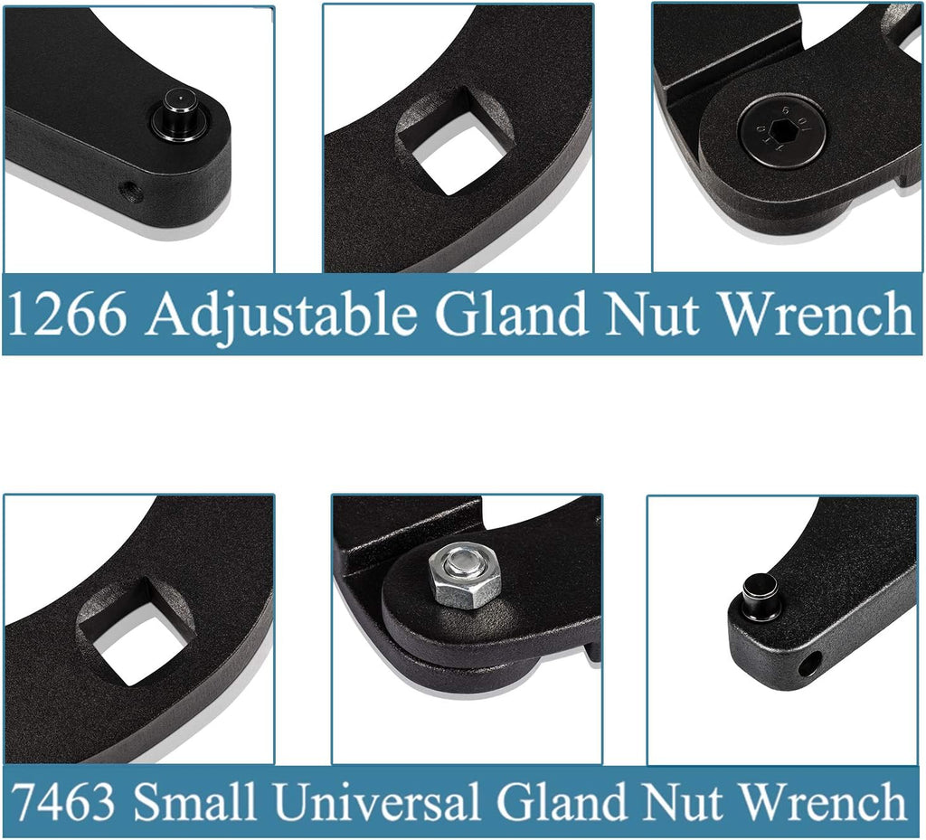 Adjustable Gland Nut Wrench & Small Universal Gland Nut Wrench (Set of 2) M63803