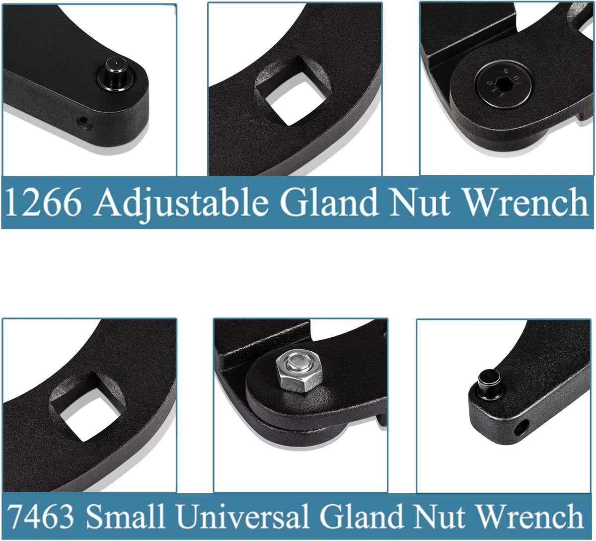Adjustable Gland Nut Wrench & Small Universal Gland Nut Wrench (Set of 2) M63803