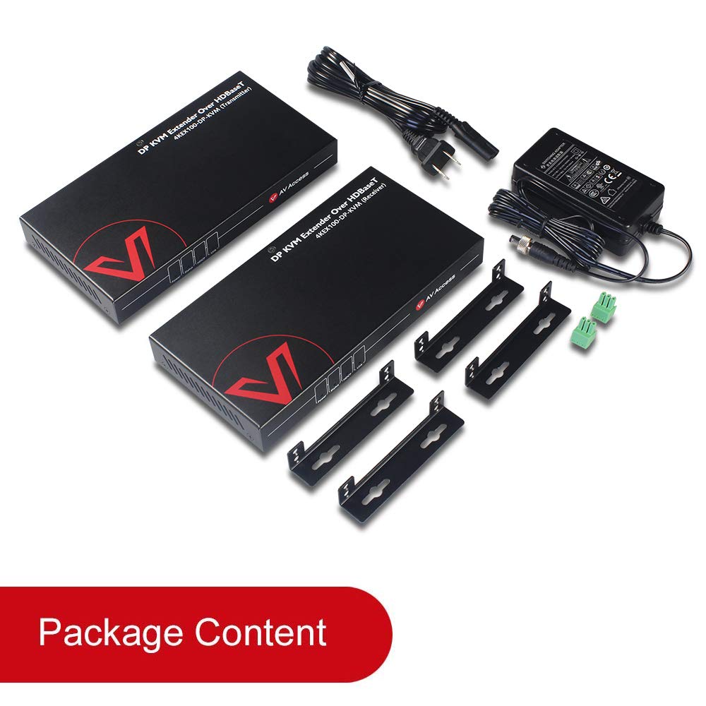 HDMI USB Extender KVM, 100m 4K 60Hz Over Cat5e/6a, 4 Ports USB2.0, RS232, POE U5353