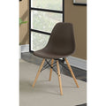 Dark Brown Plastic Accent Chairs (Set of 2) E37200