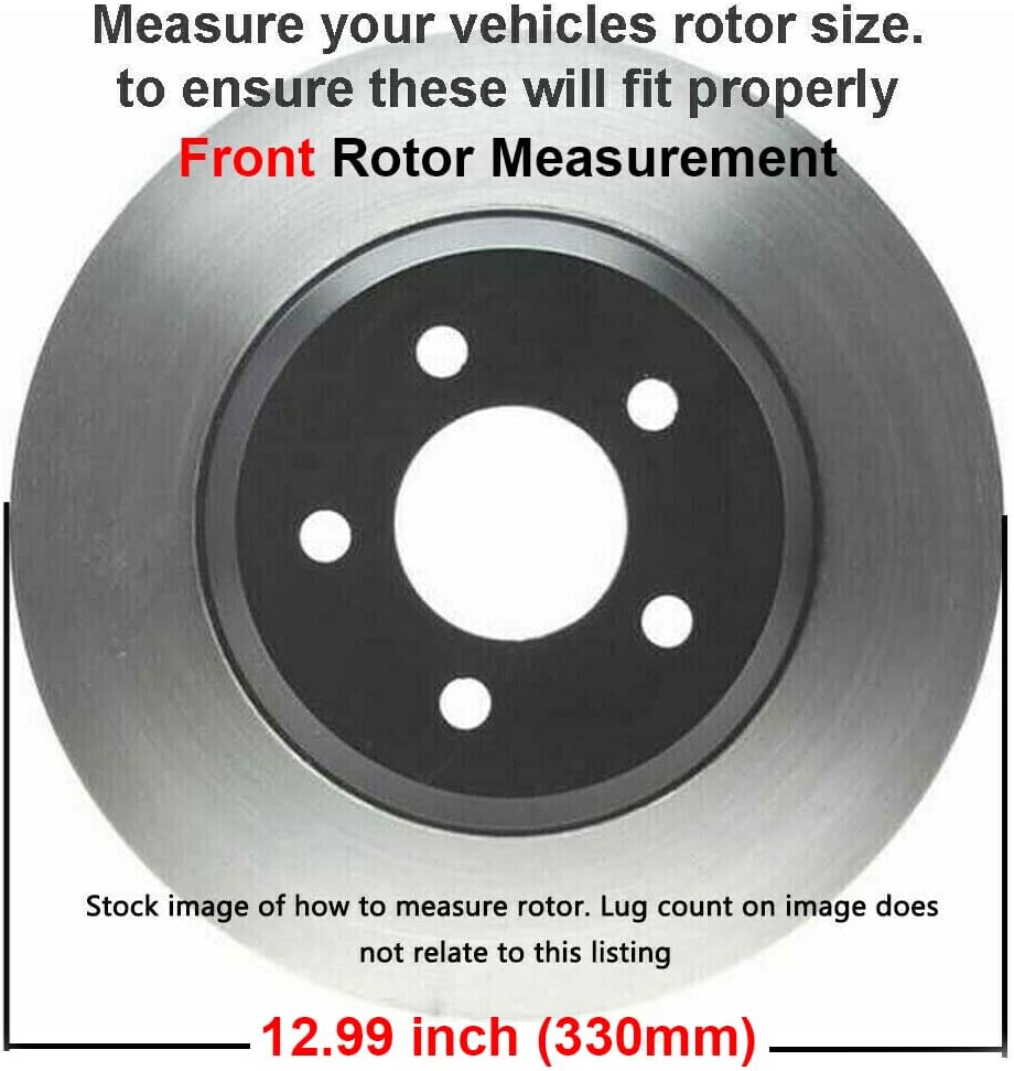 12.99" Front Drilled & Slotted Rotors w/ Brake Pads E4467