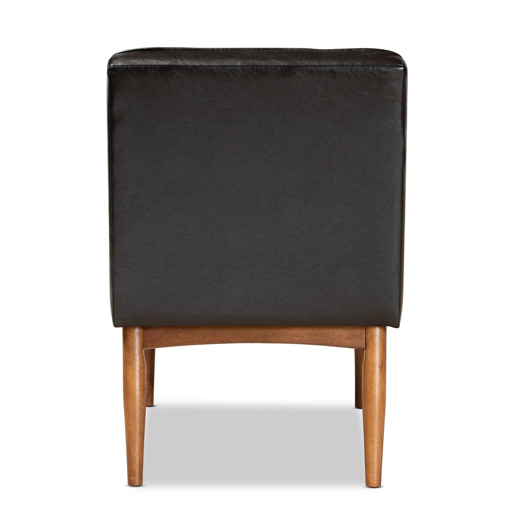 Dark Brown Mid-Century Modern Dining Chair B965