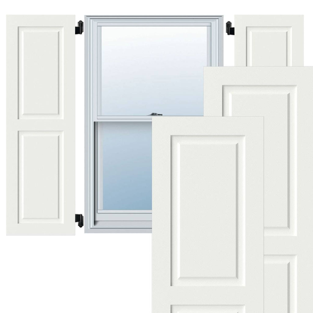 15x22W x 25x22H Exterior Composite Raised Panel Shutters (Per Pair), Unfinished V977344