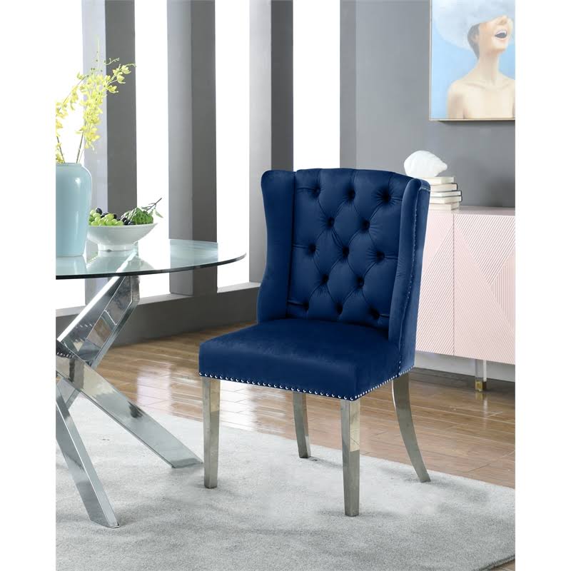 Navy Velvet Dining Chair (Set of 2) M541997