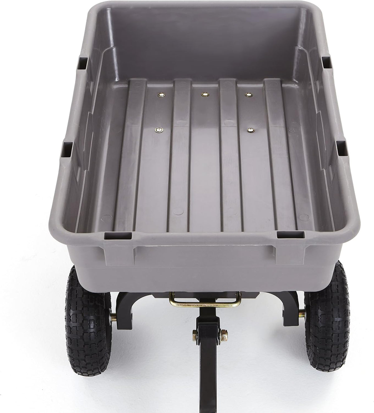 Poly Garden Dump Cart with Steel Frame and 10 Pneumatic Tires, 800-lbs. Capacity, Gray T526984