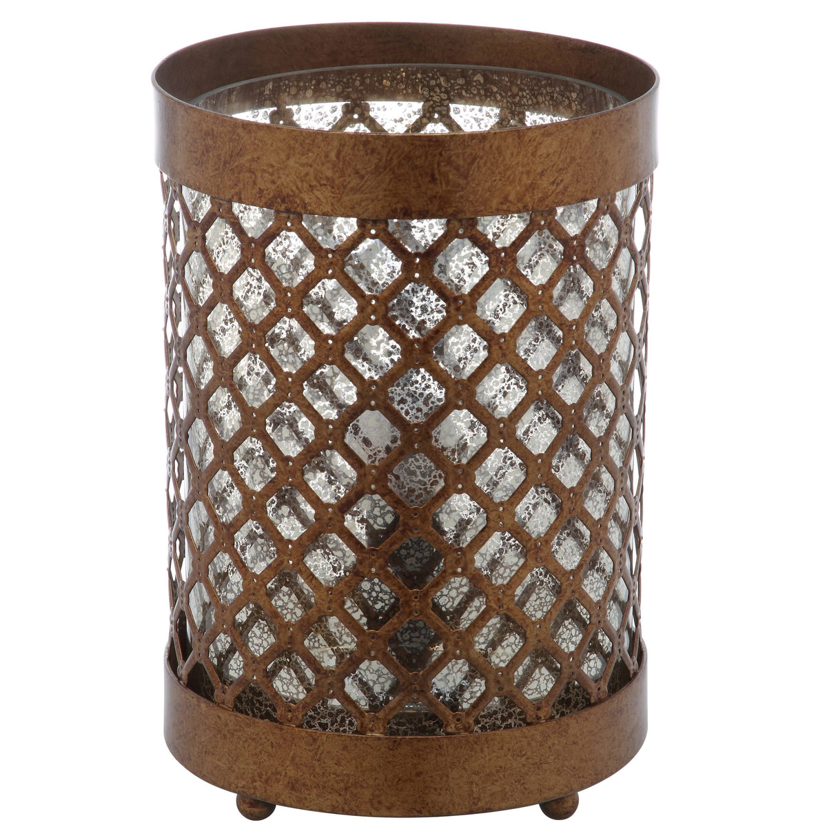 Gold Hurricane Lamp Set of 2 F61447