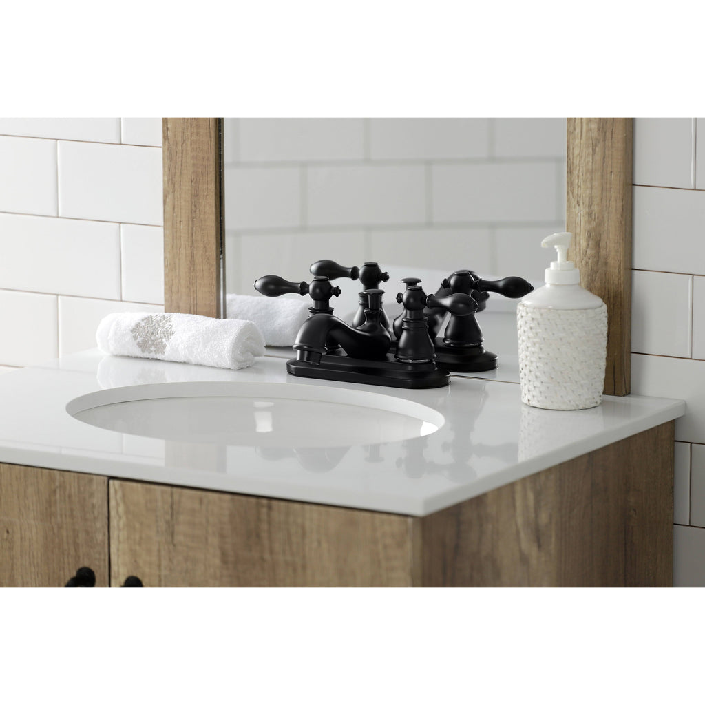 Matte Black 4x22 Centerset Bathroom Faucet C2793