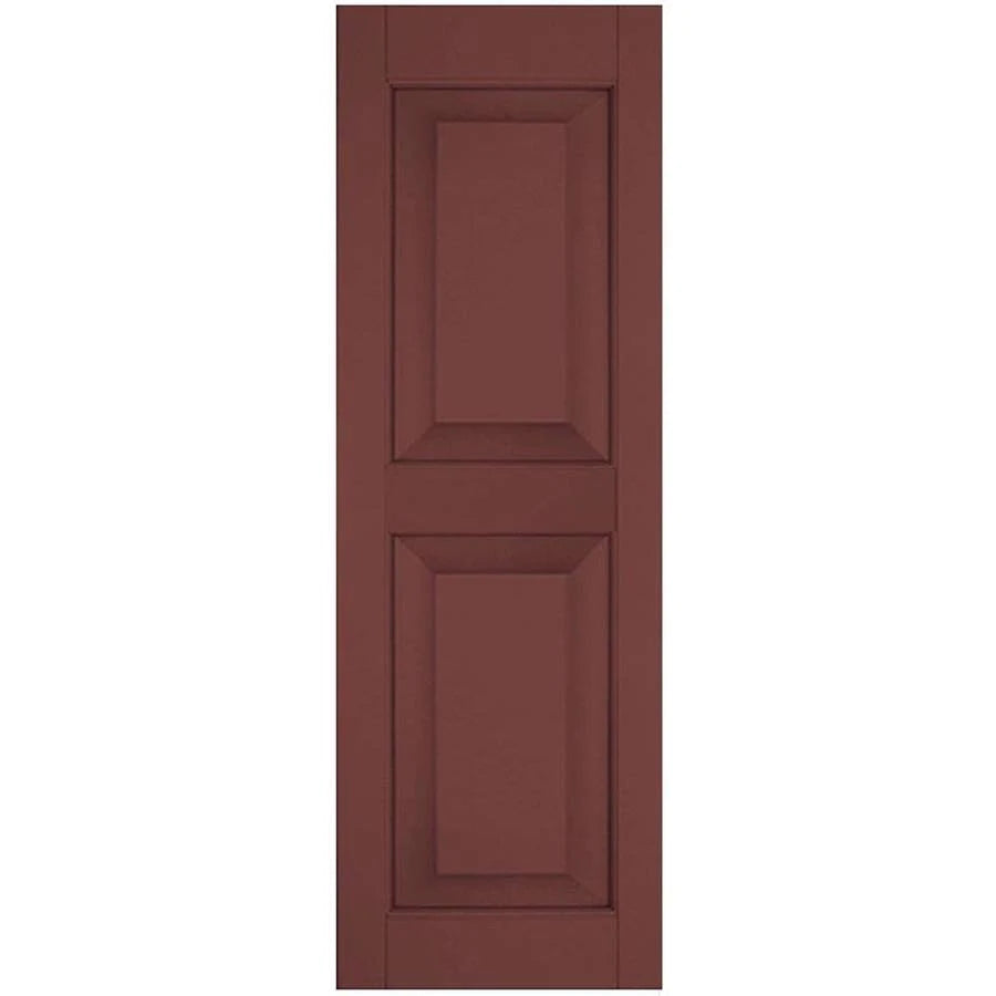 18 in. x 36 in. Real Wood Raised Panel Shutters Pair F2740
