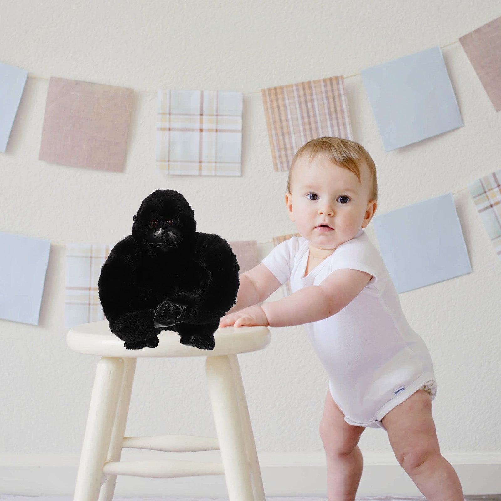 Large Plush Gorilla Stuffed Doll Toy W788691