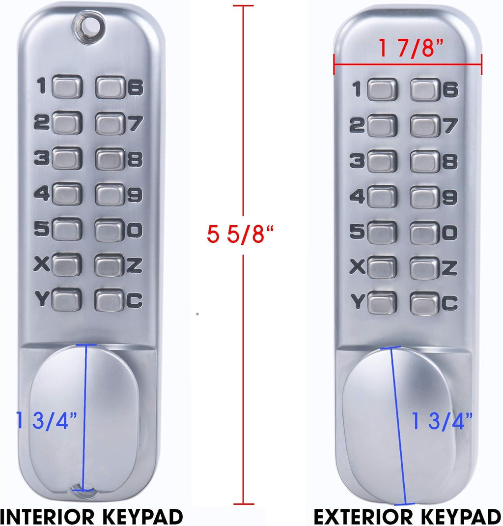 Double Keypad Mechanical 14 Key Combination Lock E928118