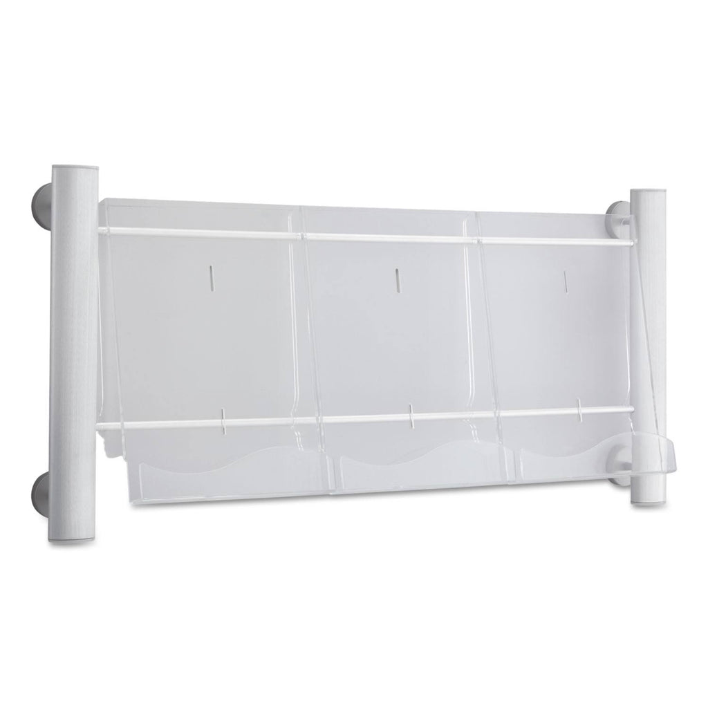 Silver 3 Pocket Magazine Rack T558881