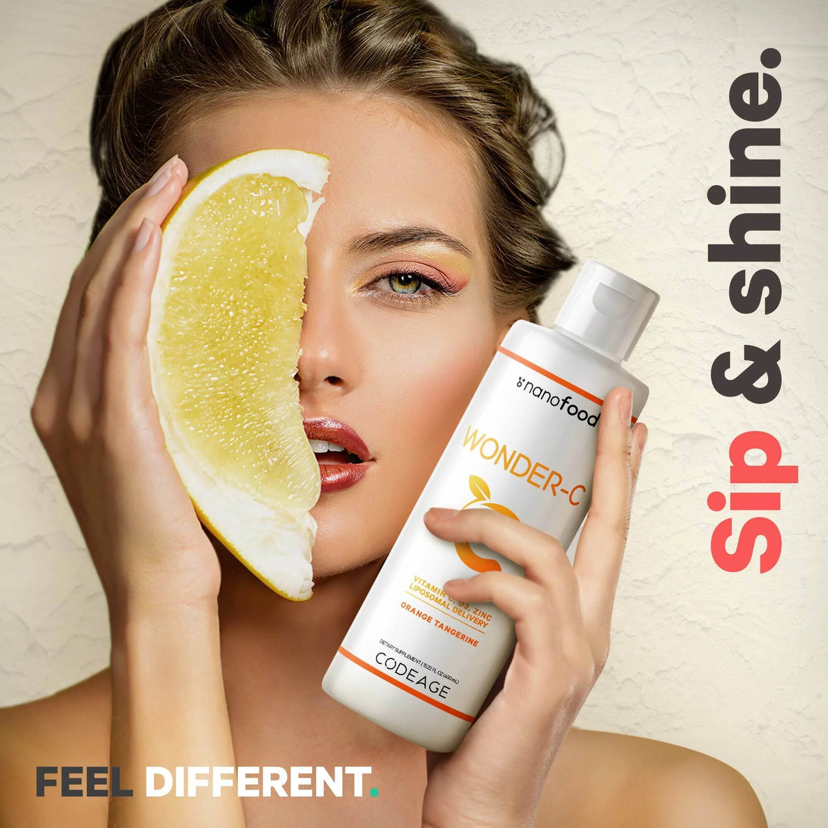 15.22 fl oz Liquid Vitamin C 1000mg with Zinc, Vitamin D E, Quercetin, Echinacea O2839