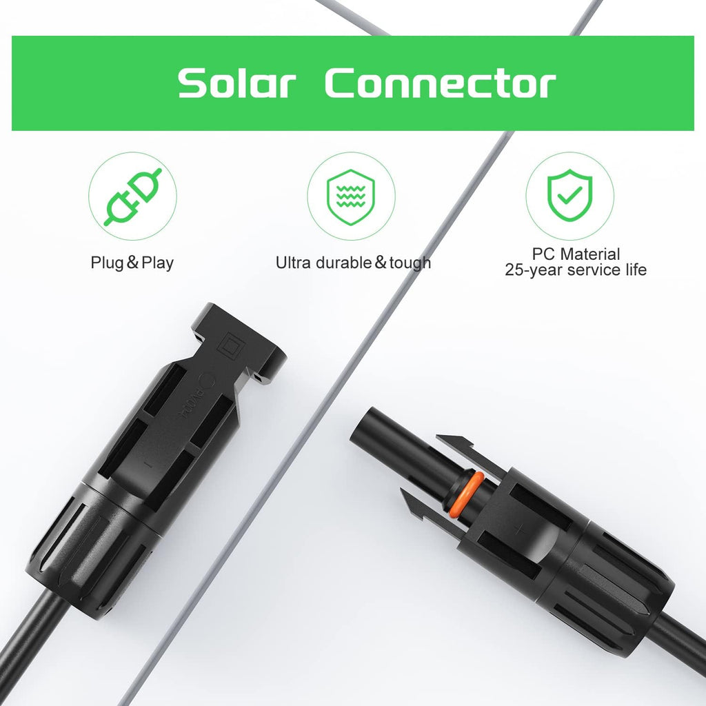 Solar Connectors 30A Y-Branch Cable Parallel Adaptor Pair for Solar Panel, Pack of 2 H352299