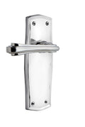 Fleur Privacy Door Lever Set with Prairie Bright Chrome Y81744