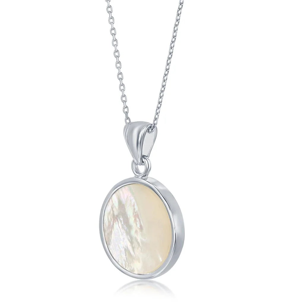 18'' Rose Gold Plated Mother of Pearl Pendant Necklace X58932