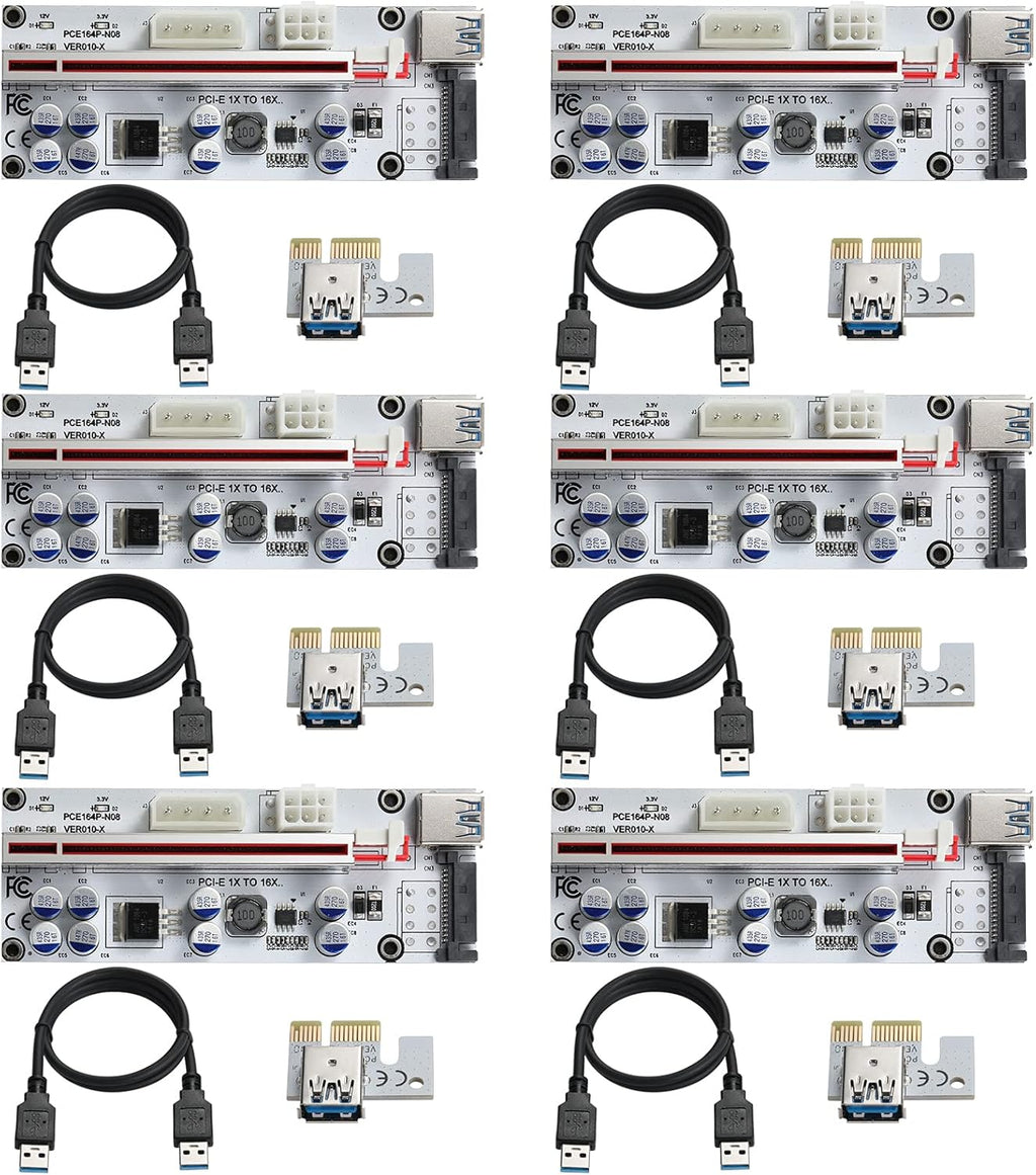 PCI-E 1X Adapter Card, 3 Upward + 2 Right Output USB 3.0 Interface, 5 Pack R3139