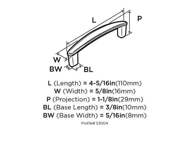 Satin Nickel Cabinet Pull - 25 Pack V3783