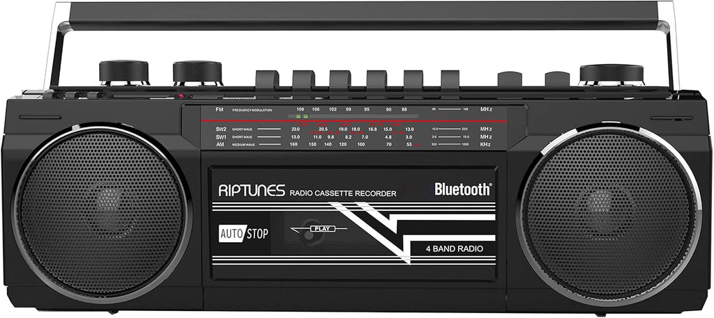 Black Pack of 2 Cassette Boombox with Radio X32759