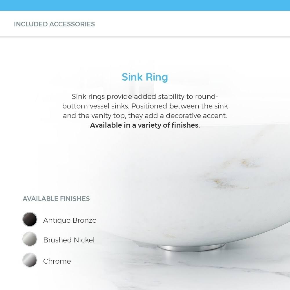 Granite Vessel Sink Ensemble with Chrome Finish Faucet, Pop-Up Drain, and Sink Ring I86314