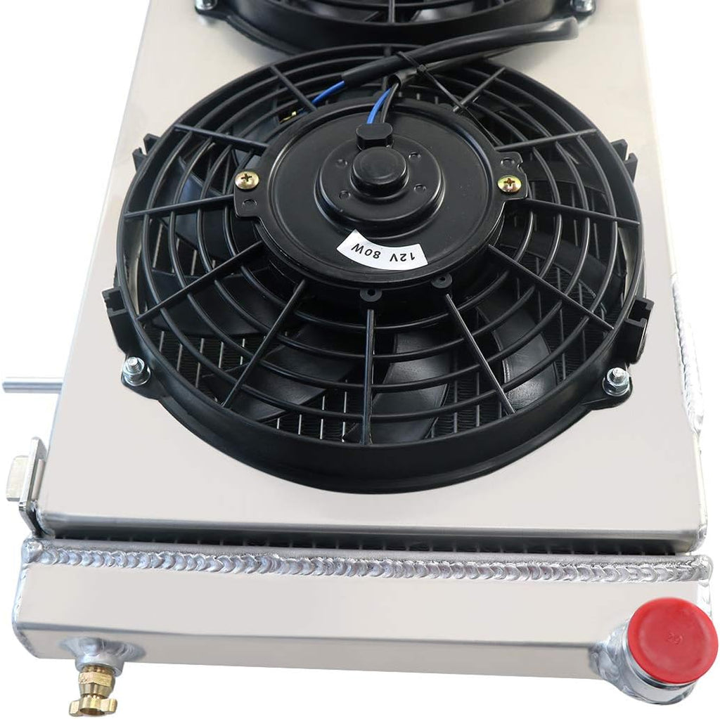 Aluminum 3 Row Core Radiator with Fan w/Shroud & Relay U8764