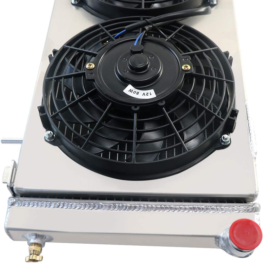 Aluminum 3 Row Core Radiator with Fan w/Shroud & Relay U8764