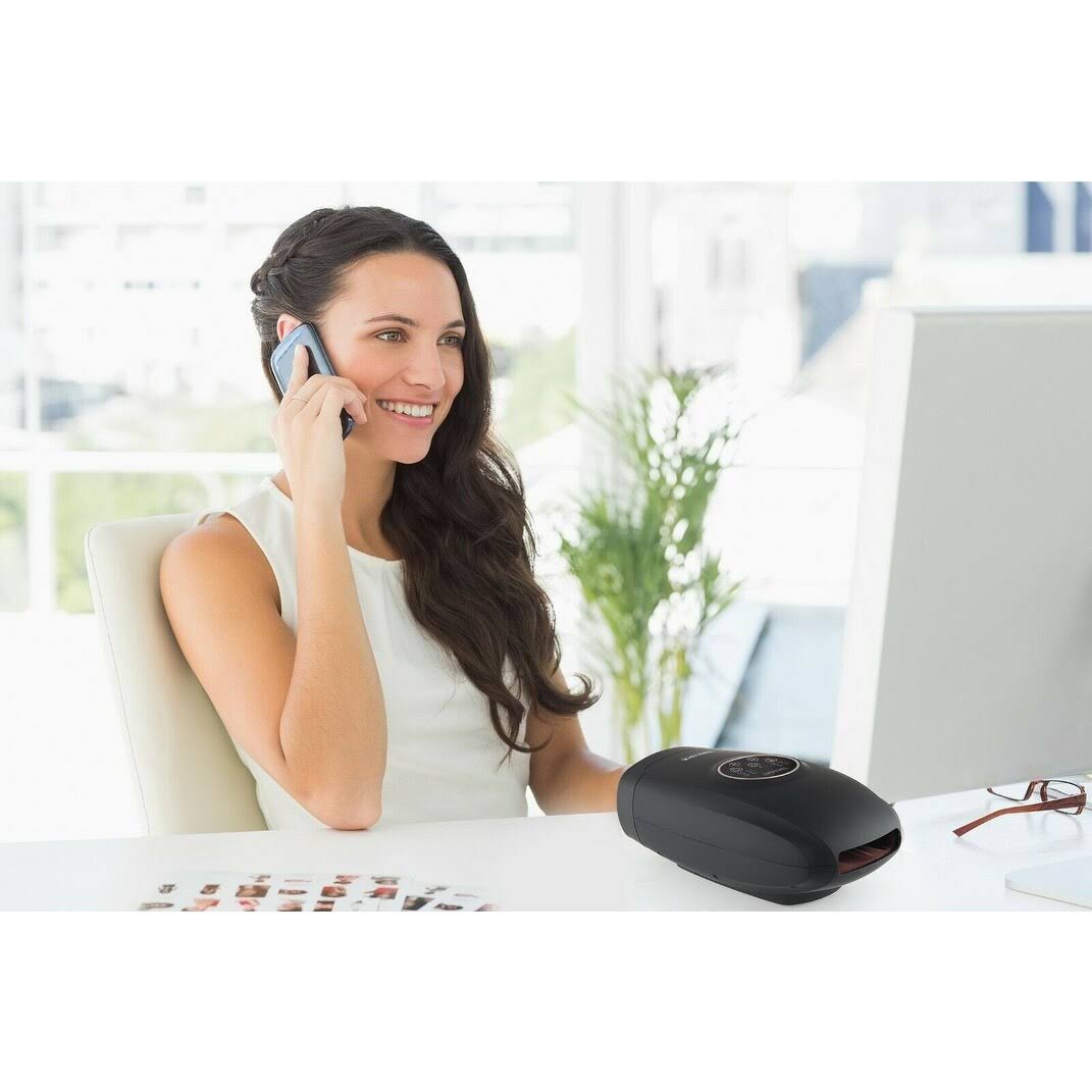 Cordless Air Compression Hand Massager with Heat - Black E5675