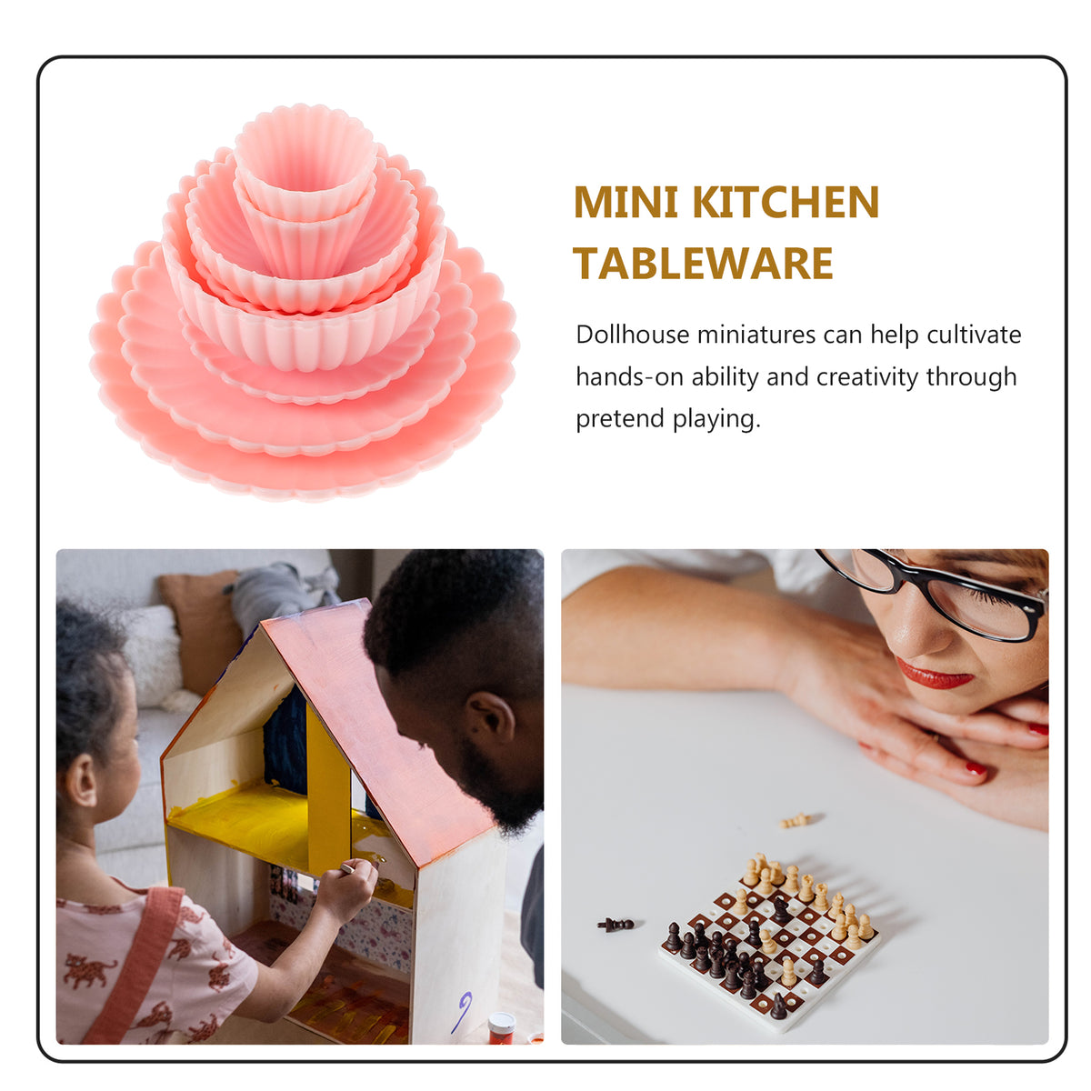 8 Pcs Dollhouse Kitchen Accessories Miniature Toy Set Y48281