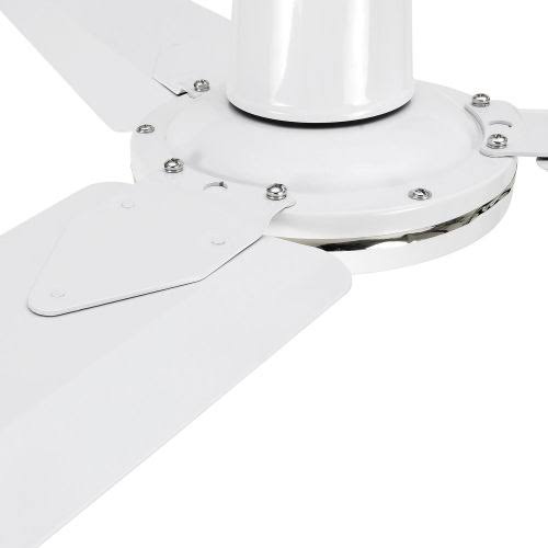 Industrial Ceiling Fan White 60 inch with 4 Speed Controller I718