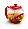 Red 40-Ounce Teapot with Infuser and Lid A2299