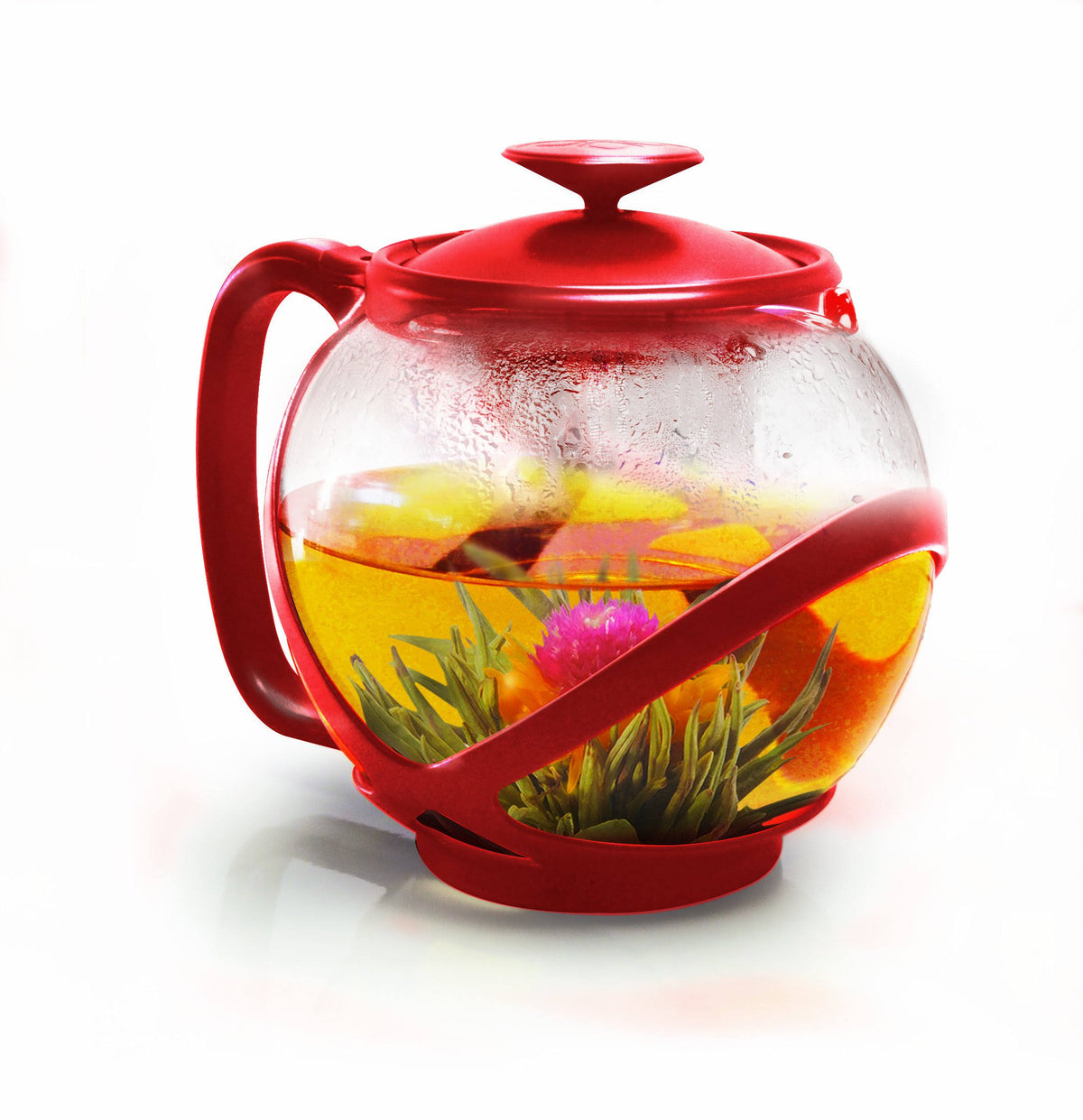 Red 40-Ounce Teapot with Infuser and Lid A2299