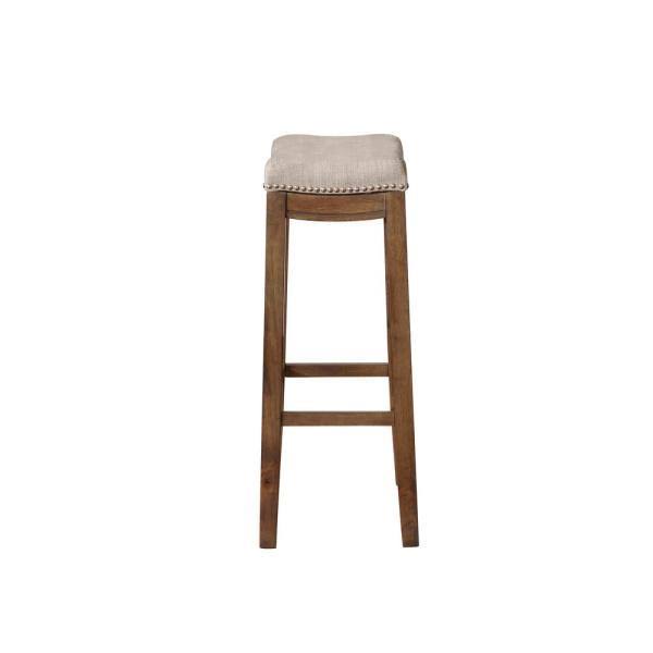 Gray and Rustic Backless Bar Stool B395