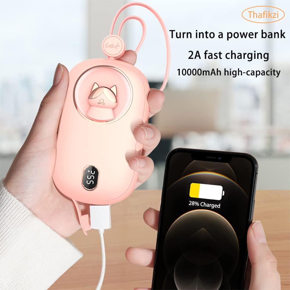 10000mAh Rechargeable Hand Warmer Power Bank with Digital Display J96242