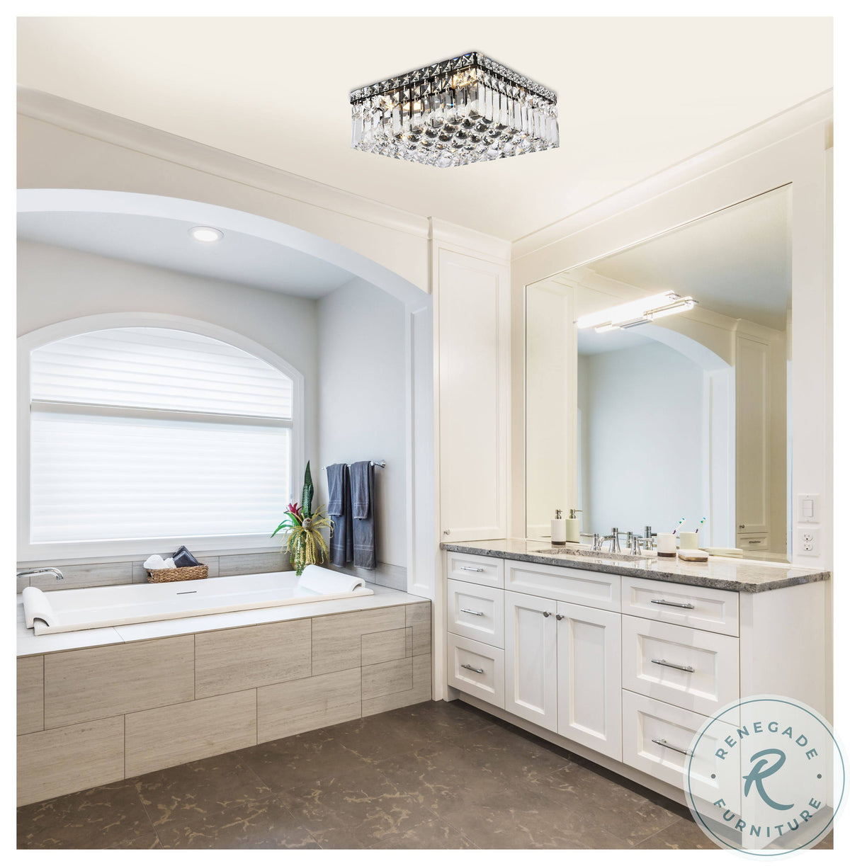 Black Flush Mount Light U40432