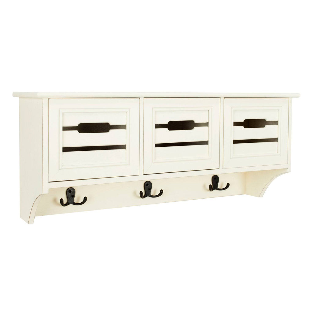 White 3 Drawer Wall Rack H92795