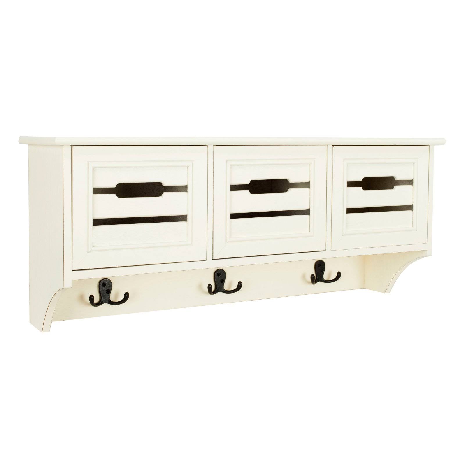 White 3 Drawer Wall Rack H92795