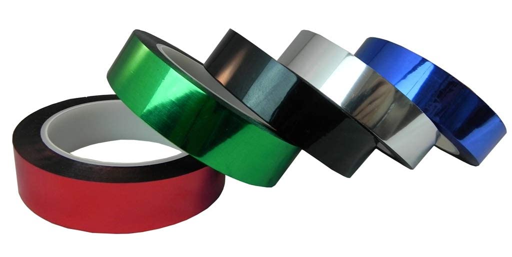 Black Mylar Metalized Polyester Film Tape with Acrylic Adhesive, 72 Yards, 4 in., Pack of 2 W595