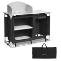 Portable BBQ Camping Grill Table Kitchen Sink Station I69294