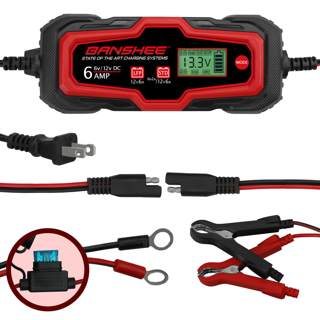 6-12V 6A Smart Car Battery Charger Z855