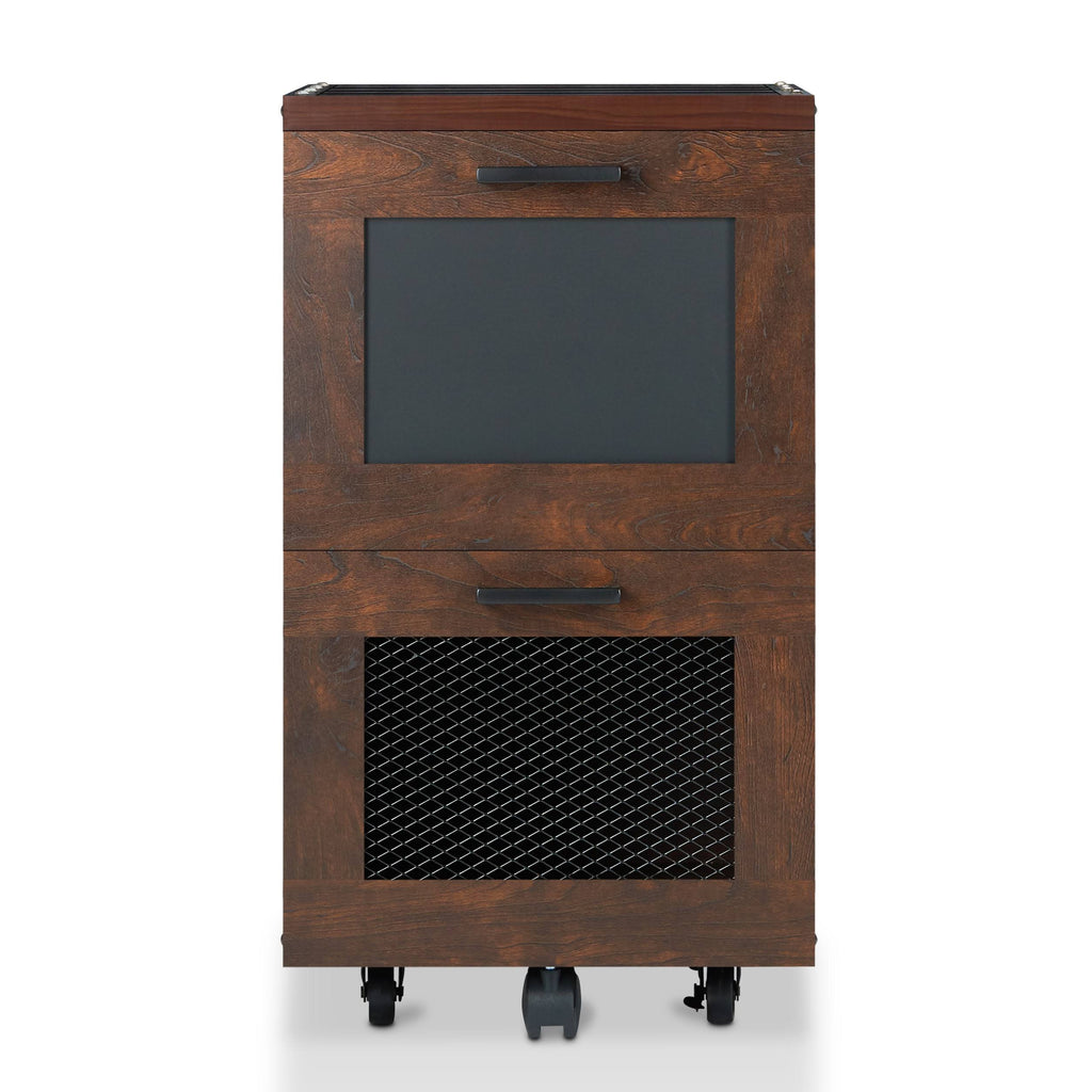 Rustic Walnut 2-Drawer File Cabinet R9432