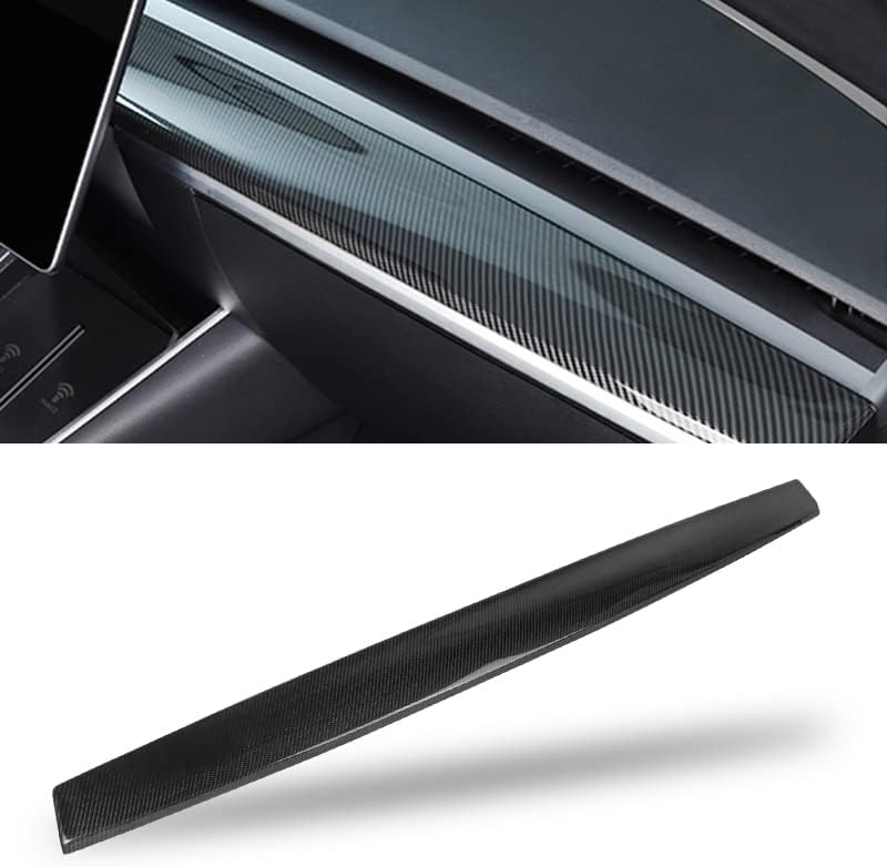 Matte Carbon Fiber Dashboard Cover Wrap for Tesla Model 3 / Y S527