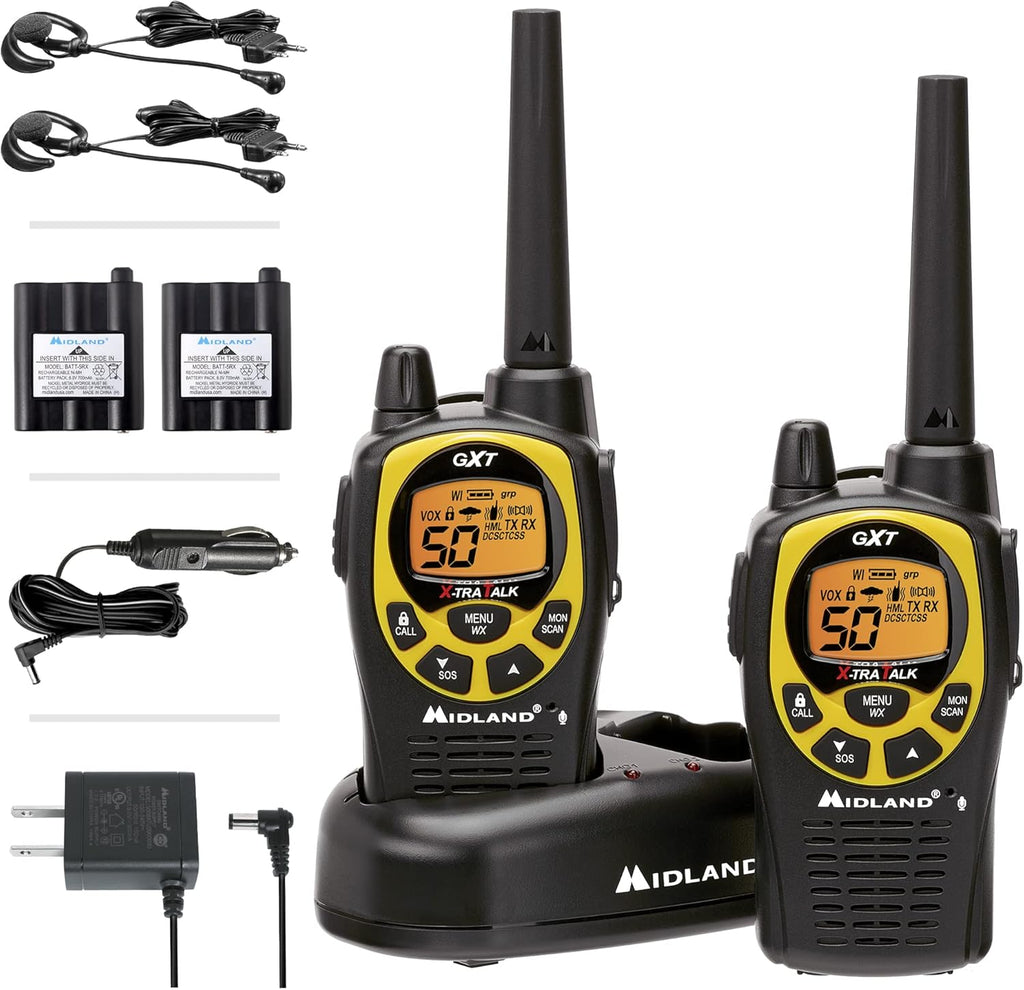 50 Channel GMRS Two-Way Radio Walkie Talkie, Mossy Oak Camo, 2-Pack P404