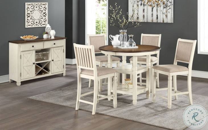 White Round Counter Table K37110
