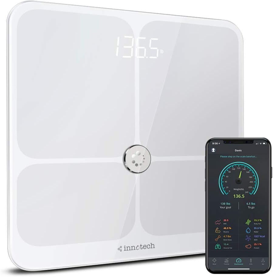 Smart Body Fat Scale Bluetooth Digital BMI Bathroom Weight Scales Pack of 2 O595