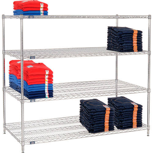 Chrome Wire Shelving Starter 60x22W x 30x22D x 63x22H Z481
