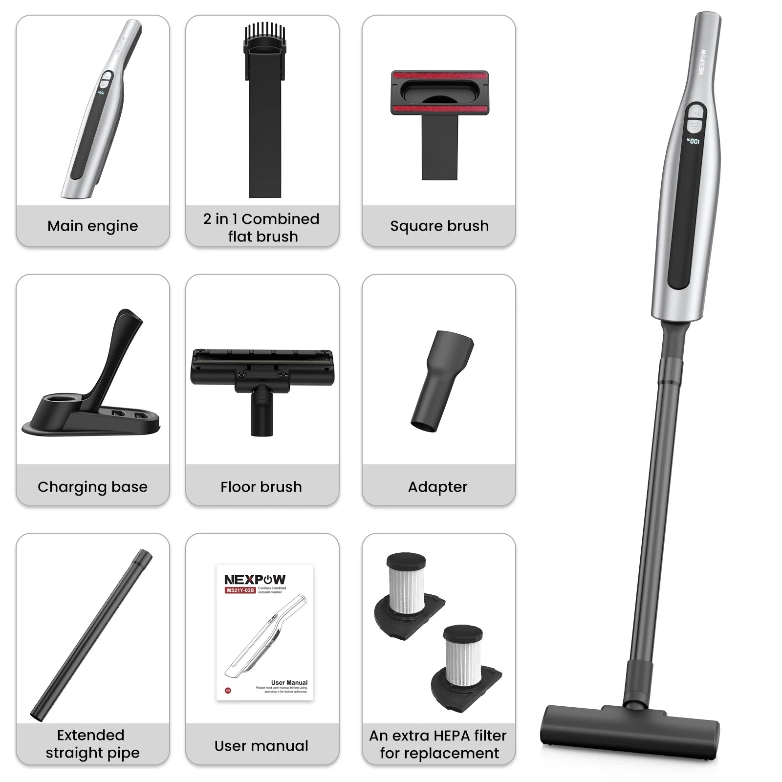 Handheld Vacuum Cleaner Cordless 18000PA 7500mAh Rechargeable Car Vacuum with 2 Suction Modes A534
