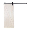 Red Oak Paneled Wood Barn Door with Installation Hardware Kit W783727