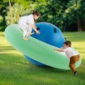 Green & Blue Inflatable Dome Rocker Bouncer with 6 Handles Z7960
