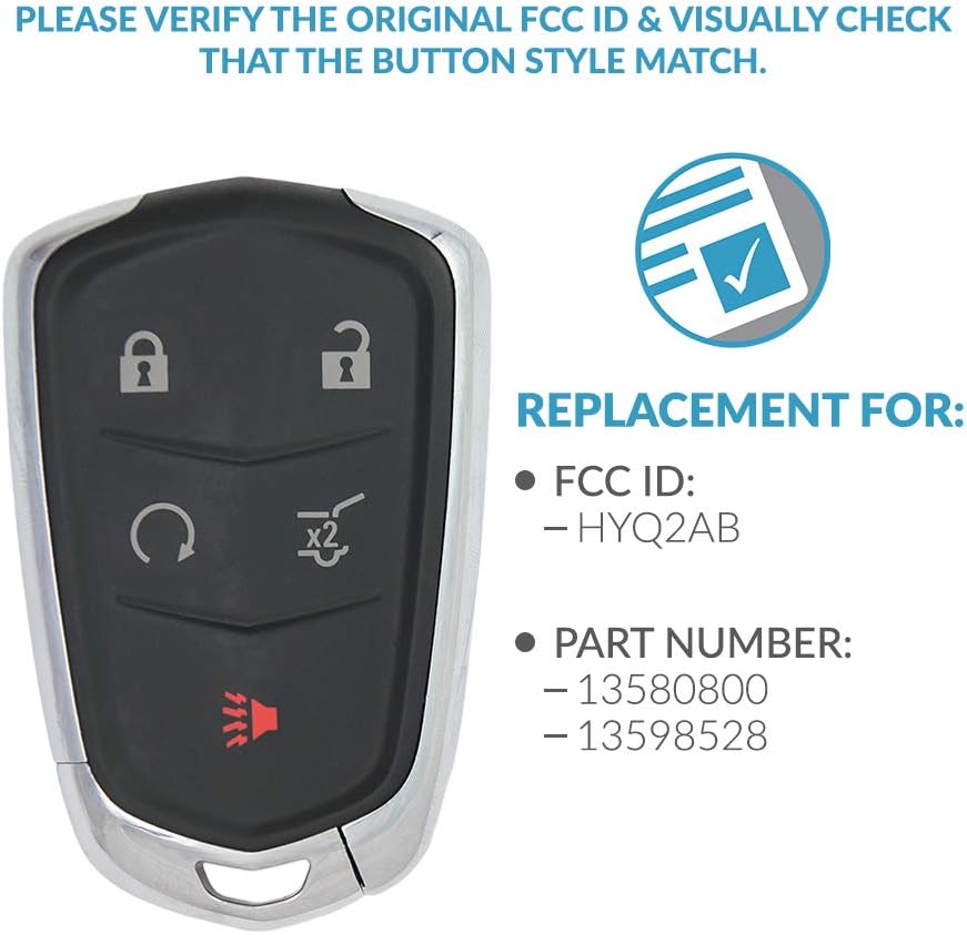 Pack of 2 Proximity Smart Key for Cadillac SRX Y8196